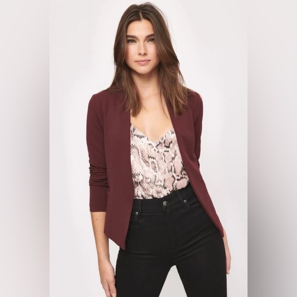 Dynamite Jackets & Blazers - Burgundy blazer